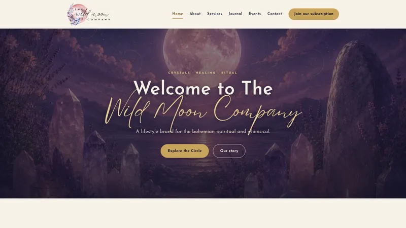 The Wild Moon Company website