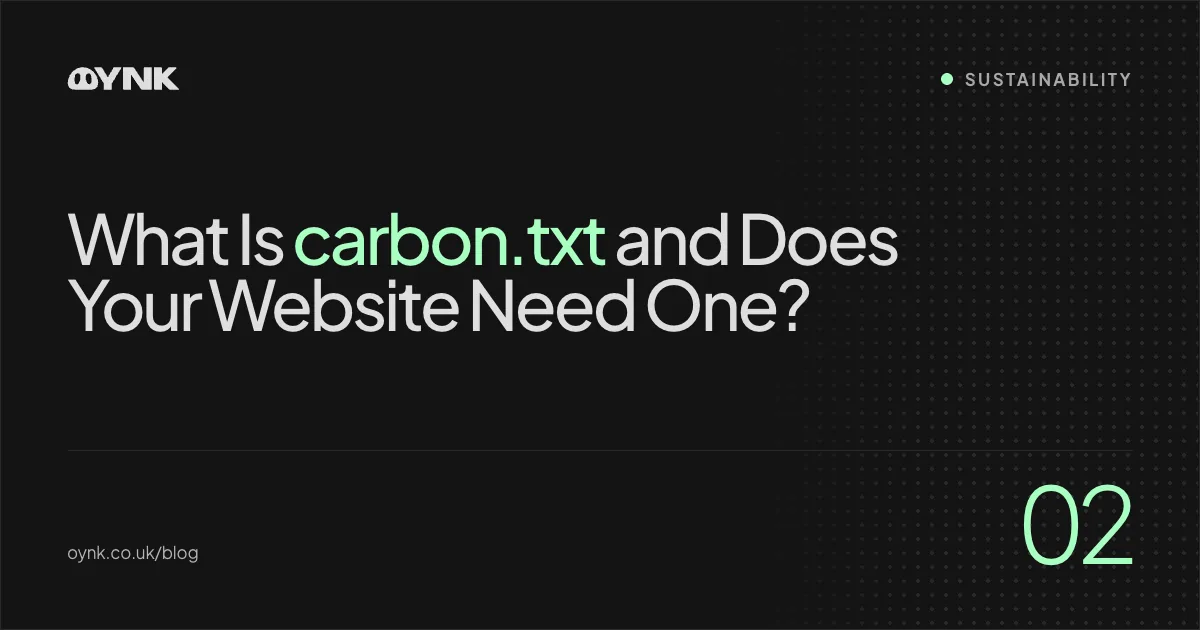 Title card 02: What Is carbon.txt and Does Your Website Need One? — Sustainability