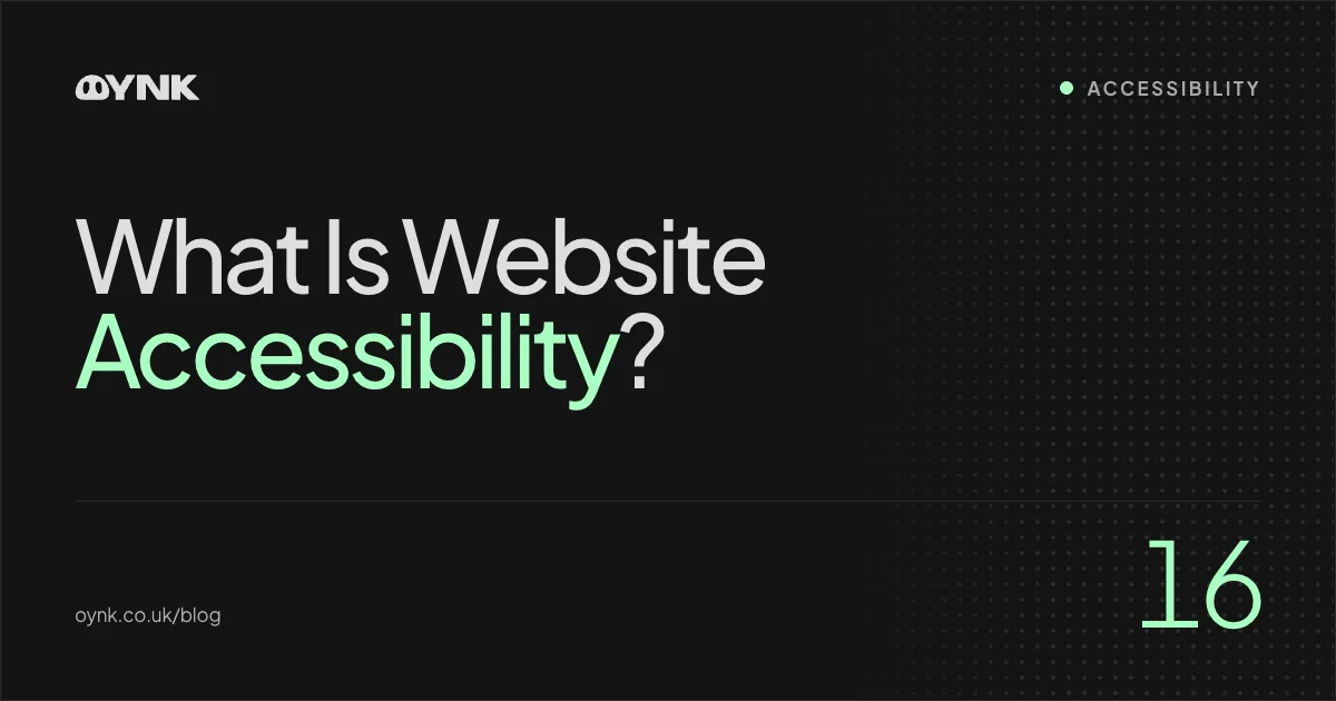 Title card 16: What Is Website Accessibility? — Accessibility